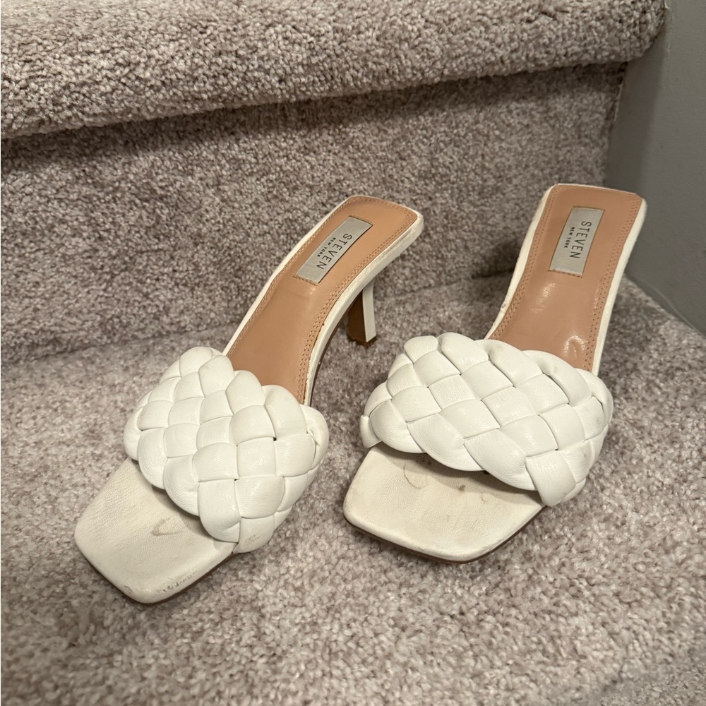 Steve Madden White Heeled Shoes